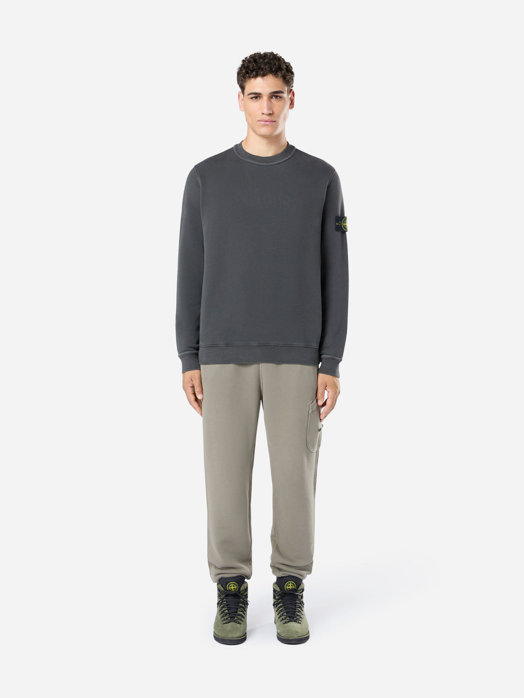 61241 ORGANIC COTTON DIAGONAL FLEECE 'OLD' EFFECT