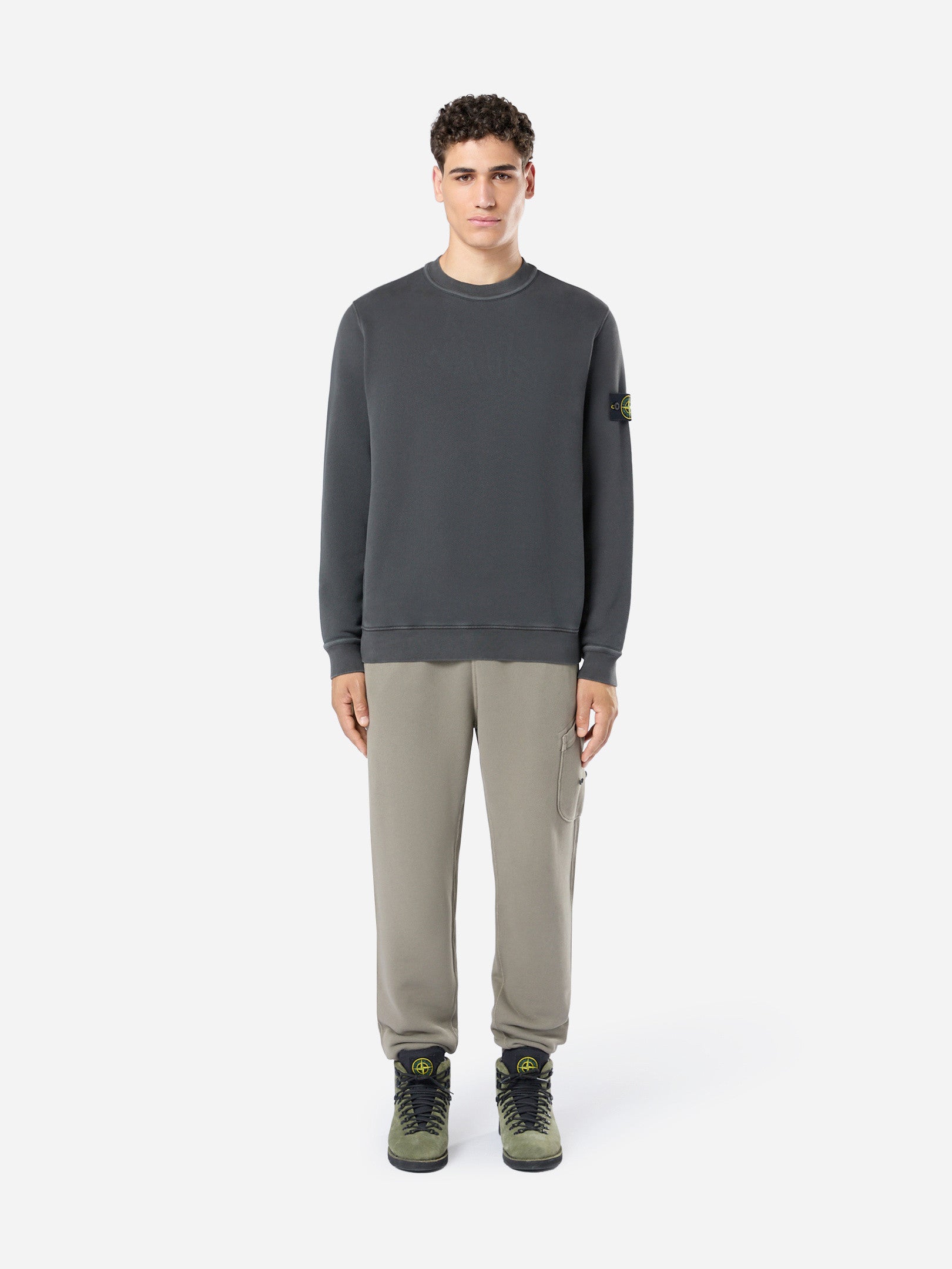 61241 ORGANIC COTTON DIAGONAL FLEECE 'OLD' EFFECT
