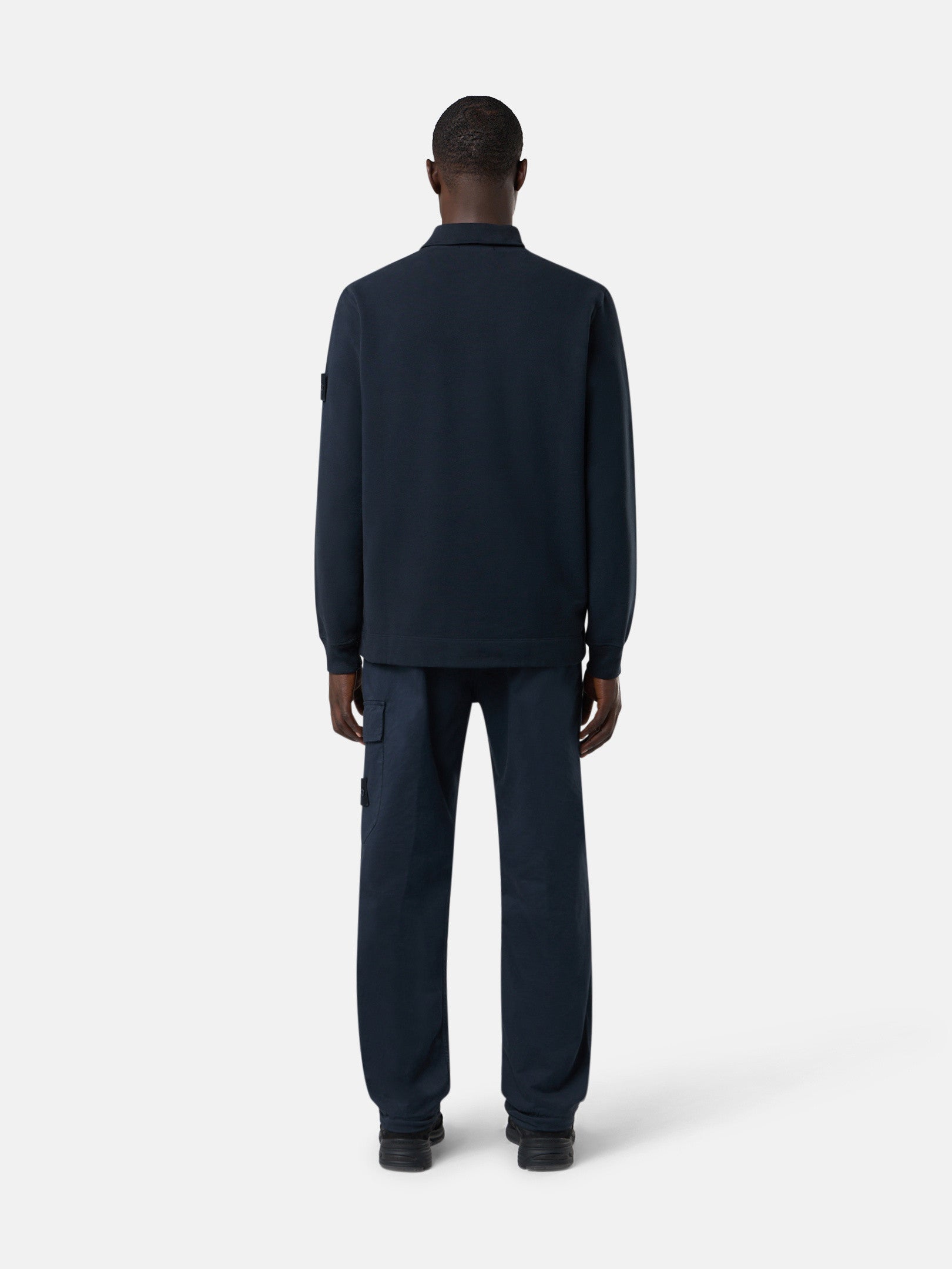 649F7 STRETCH ORGANIC COTTON FLEECE_STONE ISLAND GHOST