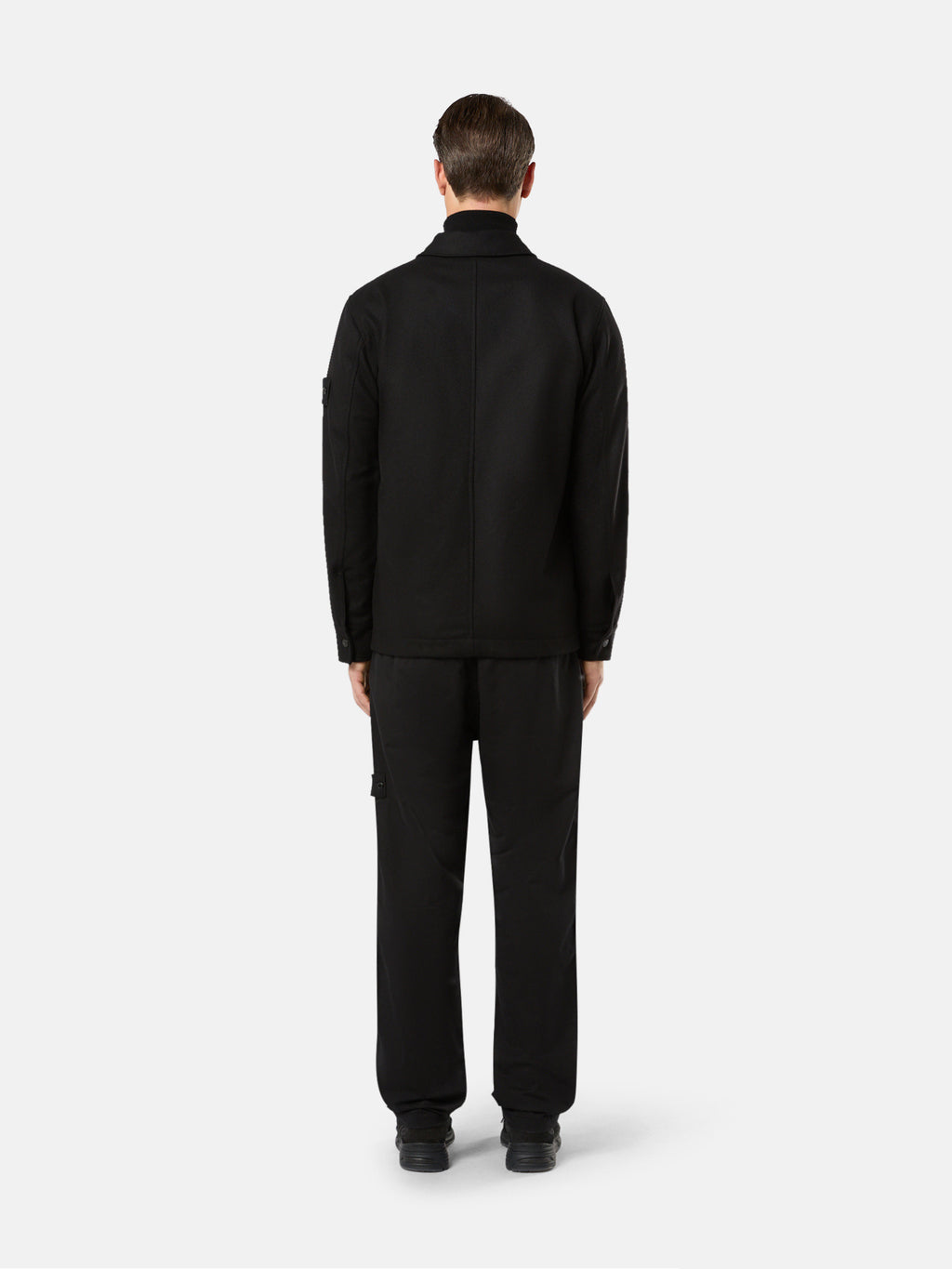 120F4 WOOL NYLON FLANNEL_STONE ISLAND GHOST PIECE