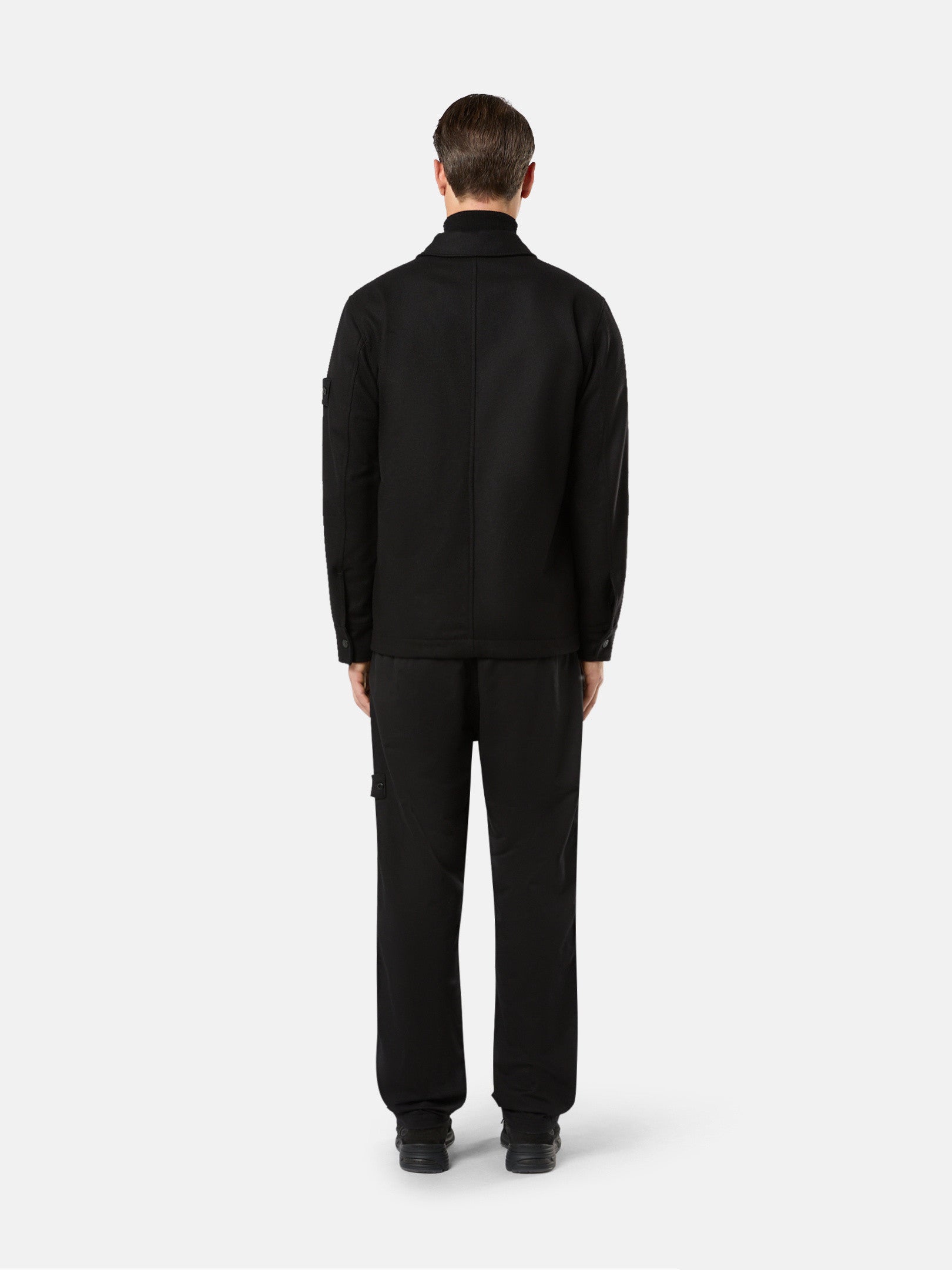 120F4 WOOL NYLON FLANNEL_STONE ISLAND GHOST PIECE